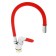 ACCOONA A4819N kitchen mixer, single -leaf, silicone spout, brass, red/chrome