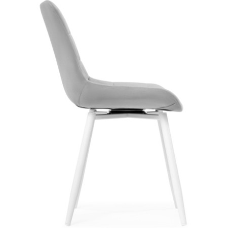 Stool on a chelsea metal -steamer spinning, metal/velor, white/gray 49x50x84 cm-4