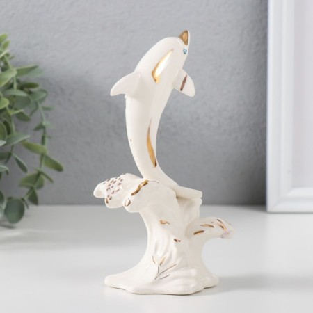 Souvenir Ceramics "Dolphin on the Wave" 5.5x9x14 cm-2