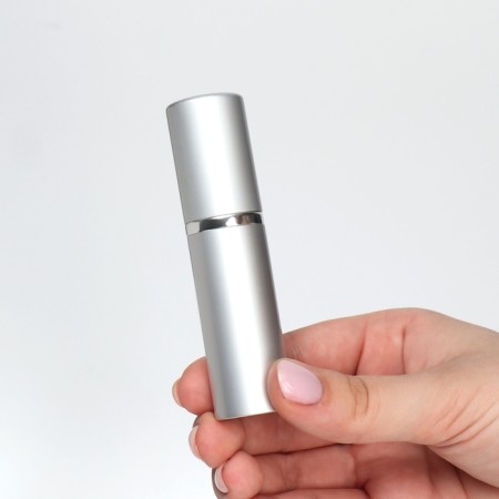 Perfume bottle, with a spray, 10 ml, silver color-14