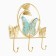 Wall metal hooks "butterflies", 24.5 x 27 x 3 cm, load up to 3 kg
