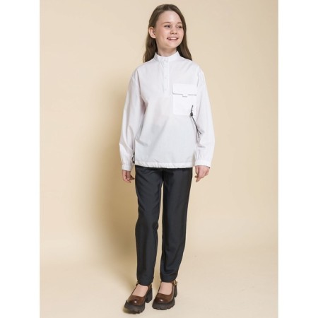 Blouse for girls, height 122 cm, white color-8