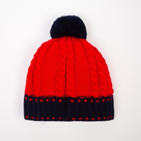 Hat for a boy, the color is red/dark blue, size 50-52-2