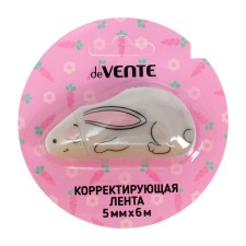 Correcting tape 5 mm x 6 m, Devente Rabbit, Gray