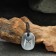Amulet "Scandinavian runes", Runa Mannas, 21x29mm, metallic