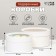 Set 2 in 1 round boxes "white" with a window, 21 x 11 - 18 x 10 cm