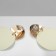 Earrings Metal "Lady" two circles, milk color in gold