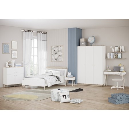 Covereign cabinet "Line", 450 × 372 × 450 mm, white color / oak craft gray-2