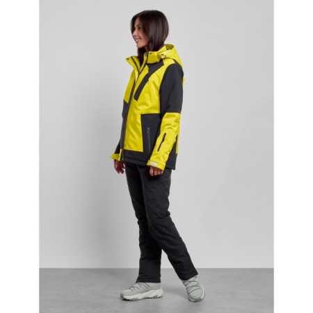 Ski costume female winter, size 50, yellow color-1