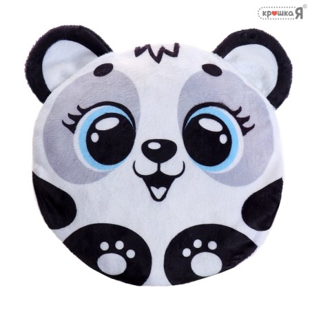 Panda heating pad, nursery, with cherry bones, gray color