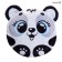 Panda heating pad, nursery, with cherry bones, gray color