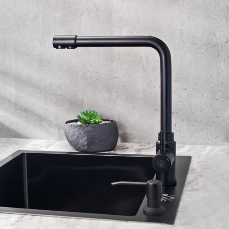 Kitchen mixer "RMS" SUS125BL-017F-015, output for drinking water, stainless steel-1