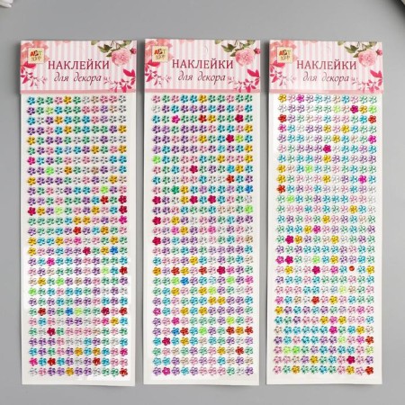 Plastic sticker "Rhuba-flowers" mix 11x32 cm-3