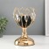 Summary metal, glass per 1 candle "Black bud" d = 5 cm gold 12x12x21 cm