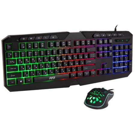 Game kit keyboard + mouse Hiper HPK-G101 Fever, black-9