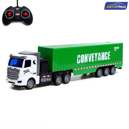 Radio controlled truck "containers", scale 1:48, light, works from the battery