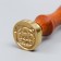 Printing for wax with a wooden handle "Teddy Bear - Good luck" 9x2.5x2.5 cm