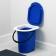 Bucket-hut, h = 38 cm, 18 l, removable chair, blue