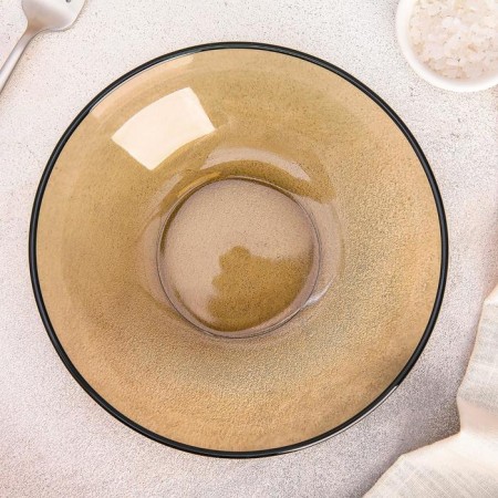 Deep plate Basilico, 650 ml, d = 18 cm, brown color-1
