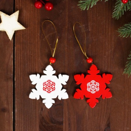 New Year's suspension "Snowflake", mix-3