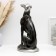 Figure "Dog Lord" silver, 35x25x15cm