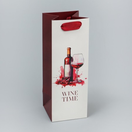 Gift package for a bottle, packaging, “Vinishka Time”, 9 x 25 x 8.9 cm-1