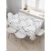 Black and white tropics table, rectangular, oxford, size 120x145 cm