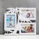 Photo frame in 3 photos 10x15 cm "Palma with cockers" white 28x33 cm