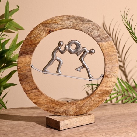 Interior souvenir in the wooden ring "Labor" 30x8x33 cm-1