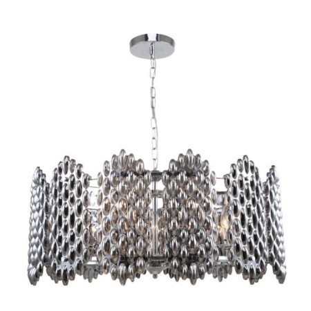 Suspended chandelier GLAZGO 8XE14 40W, size 71x71x40-71 cm, chromium color-1