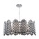 Suspended chandelier GLAZGO 8XE14 40W, size 71x71x40-71 cm, chromium color