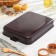 The baking sheet is "hostess", 27 × 35 cm, metal cover, anti -stick coating, burgundy color