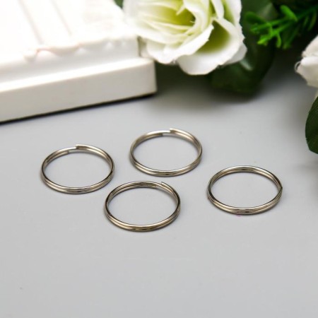 Connecting ring metal silver 2.2x2.2 cm set 50 pcs-1