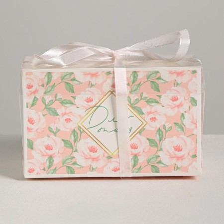 Capcake box, confectionery packaging, 2 cells “only for you”, 16 x 8 x 10 cm-1