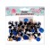 Rifle eyes with plugs, "sparkles" set of 30 pcs, size 1 pc: 1.6 cm, blue color