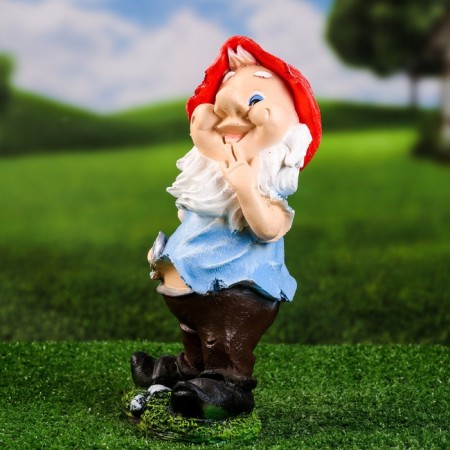 Garden figure "Dwarf with a sickle" 30x14x14cm-1