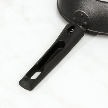 Sleepy "Ulya", d = 16 cm, removable handle, anti -stick coating, color black metallic-5