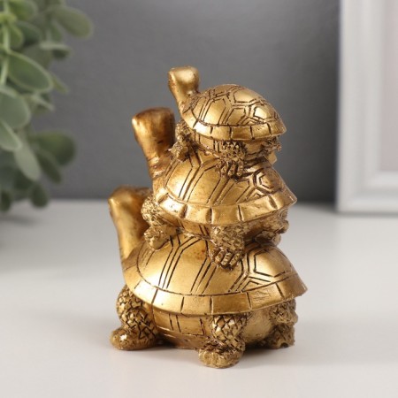NECK Polystone for bronze "Turtles Pyramid" 10x5.5x8.5 cm-2