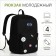 Young backpack from textiles on lightning, 4 pockets, black color