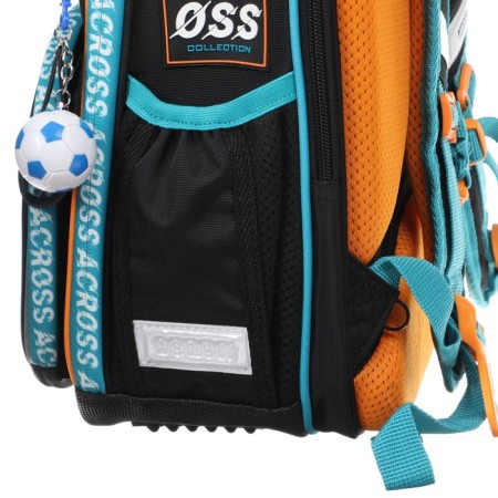 Frame backpack 37 x 28 x 12 cm, Across 194, filling: bag, pencil case, blue/blue ACR22-194-1-13