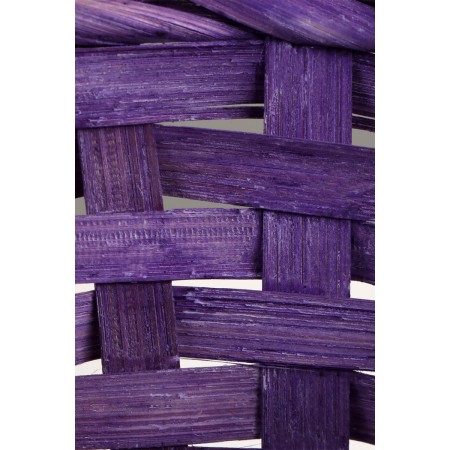 Wicker basket, D13 x H9.5/28cm, bamboo, light purple-5