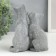 Souvenir Polystone "Cat and cat - washing" Gray 15x8x13 cm