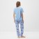 Homemade female set (T -shirt and trousers), blue color, size 50