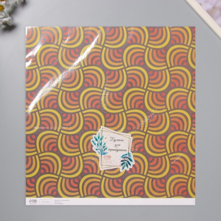 Scrapbooking paper "Summer wave" density 180 grams set 5 pcs 30.5x32 cm-4