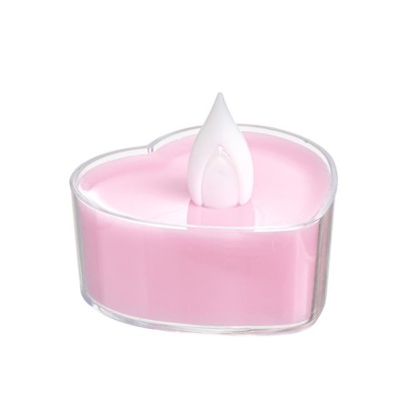 Nightmare "Candle Heart" LED 0.5W from 3XAG10 batteries pink 5x5x4 cm Risalux-5