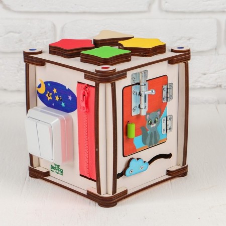 Bizikub "World around" with light, plywood 3-4 mm-3