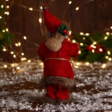 Santa Claus "in a fur suit" 20 cm, red-1