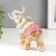 Polystone souvenir "Elephant in a multi -colored blanket with drawings" under a tree mix 15x16x7.7 cm