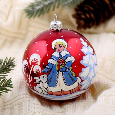 New Year's ball "Lubava" 8.5 cm mix-4