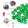 Artificial ice, 260 pcs, 25 x 18 mm, green